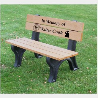 4 foot Econo Mizer Traditional Memorial Plastic Park Bench