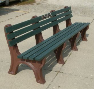8 Foot EconoMizer Memorial Park Bench with Plaque