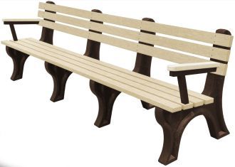 8 Foot EconoMizer Park Bench with Arm Rest
