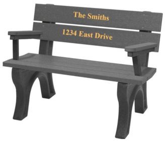 Economizer Traditional 4' Memorial Bench with Arms