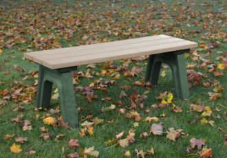 4 Foot Economizer Traditional Plastic Flat Bench