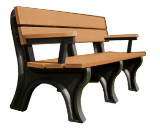 6 Foot EconoMizer Traditional Park Bench with Armrest