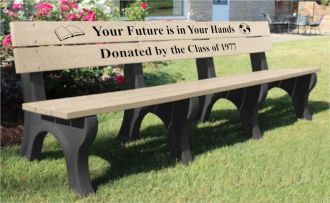 EconoMizer Traditional 8 foot Memorial Plastic Park Bench