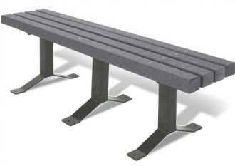 Traditional Bollard Style Bench with 3" x 4" Planks