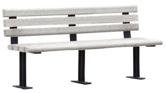 Greenwood Recycled Plastic 5-foot Park Bench Without Arm Rest