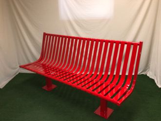 5-foot Steel Pedestal Park Bench