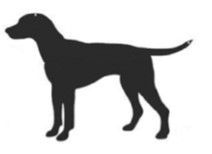 Dog Park Fence Hanger - Labrador Retriever Silhouette