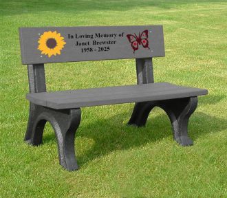 4-Foot Landmark Memorial Park Bench
