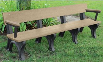 8 Foot Landmark Bench with Arm Rest