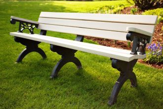 6 Foot Monarque Park Bench with Arm Rest