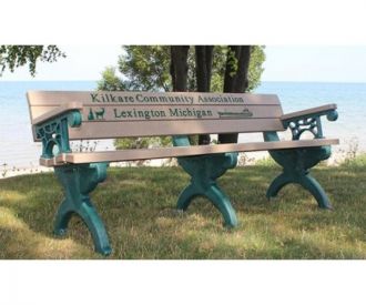 Monarque 6' Memorial Backed Bench with Arms