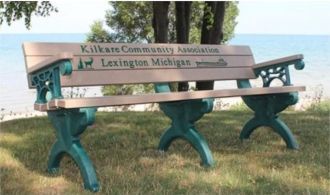 Monarque 6' Memorial Backed Bench with Arms