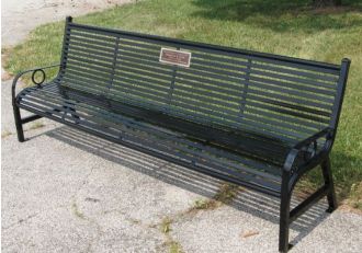 8 Foot Broadway Memorial Park Bench