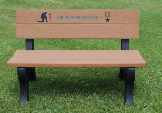 4 Foot Memorial Day Holiday Bench