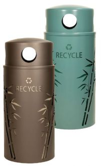 Nature Series 32 Gallon Receptacles Bamboo Stalk Design - Recycle