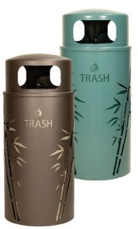 Nature Series 32 Gallon Receptacles Bamboo Stalk Design - Trash