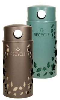Nature Series 32 Gallon Receptacles Leaf Design - Recycle
