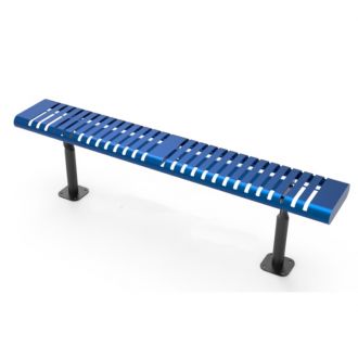 Thermoplastic Finish Slat Park Bench without Back