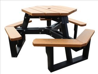 Youth Hexagon Picnic Table with Slide-In Access
