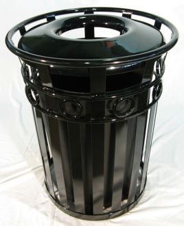 36-Gallon Ornamental Trash Receptacle