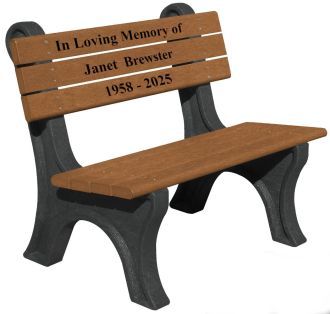 4 Foot Park Classic Memorial Bench