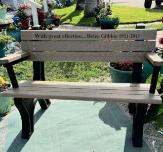 4 Foot Park Classic Memorial Bench With Arm Rest
