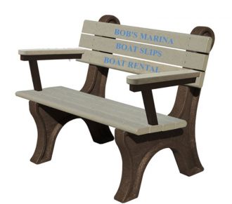 4 Foot Park Classic Memorial Bench With Arm Rest