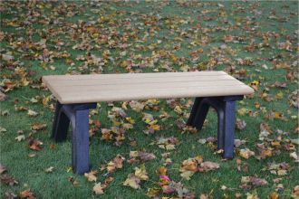 4 Foot Park Classic Recycled Plastic Bench, Backless