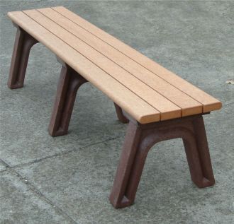 6 Foot Park Classic Plastic Backless Bench