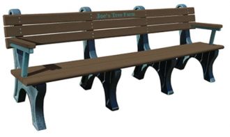 8 Foot Park Classic Memorial Bench with Arm Rest