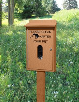 Pet Waste Bag Dispenser with Post