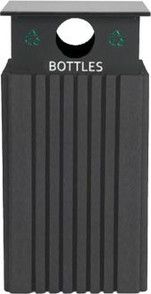 Tall 40 Gallon Recycle Receptacle-Bottles with Rain Guard