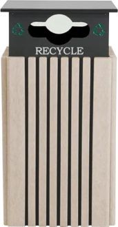Tall 40 Gallon Recycle Receptacle-with Rain Guard