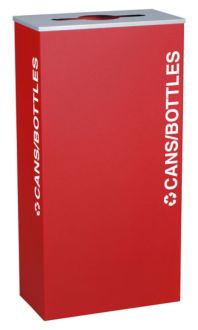 17-Gallon Modular Rectangular Recycle Bin, Cans and Bottles