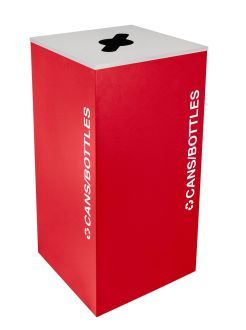 36-Gallon Modular Square Recycle Bin, Cans and Bottles