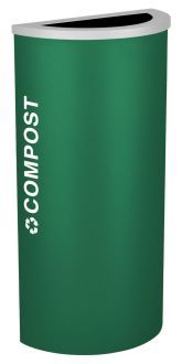 8-Gallon Modular Half Round Recycle Bin, Compost