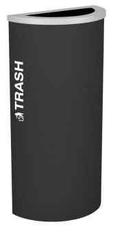 8-Gallon Modular Half Round Trash Bin