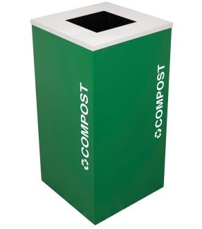 24-Gallon Modular Square Recycle Bin, Compost