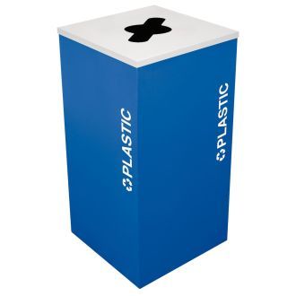 24-Gallon Modular Square Recycle Bin, Plastic