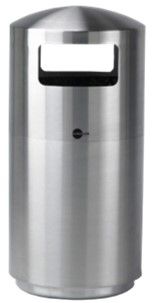 39-Gallon Stainless Steel Trash Receptacle, Side Load
