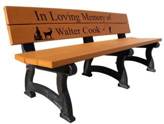 6 Foot Spruce Memorial Park Bench 