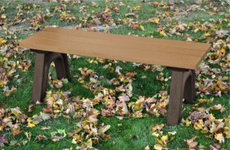 4 Foot Traditional Recycled Plastic Bench, Backless