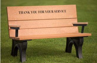 ADA Traditional 4 foot Memorial Park Bench with Arm Rest