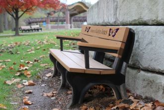 6 Foot Traditional Memorial Park Bench with Arm Rest
