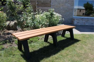 Traditional 6 Foot Recycled Plastic Bench, Backless