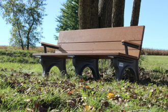 6 Foot ADA Traditional Park Bench with Armrest