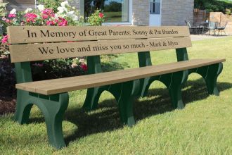 8 Foot Traditional Memorial Park Bench
