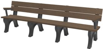 8 Foot Traditional Park Bench with Arm Rest