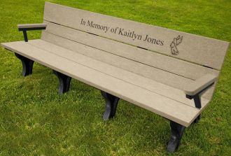 Traditional ADA Memorial 8 Foot Bench with Arms