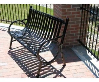 8 foot Hoop Park Bench with center leg